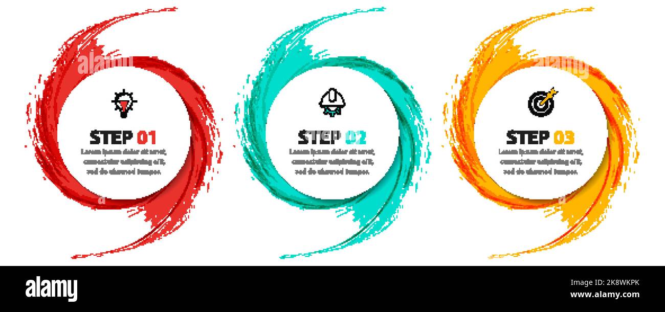 Infographic template with icons and 3 options or steps. Circles. Can be ...