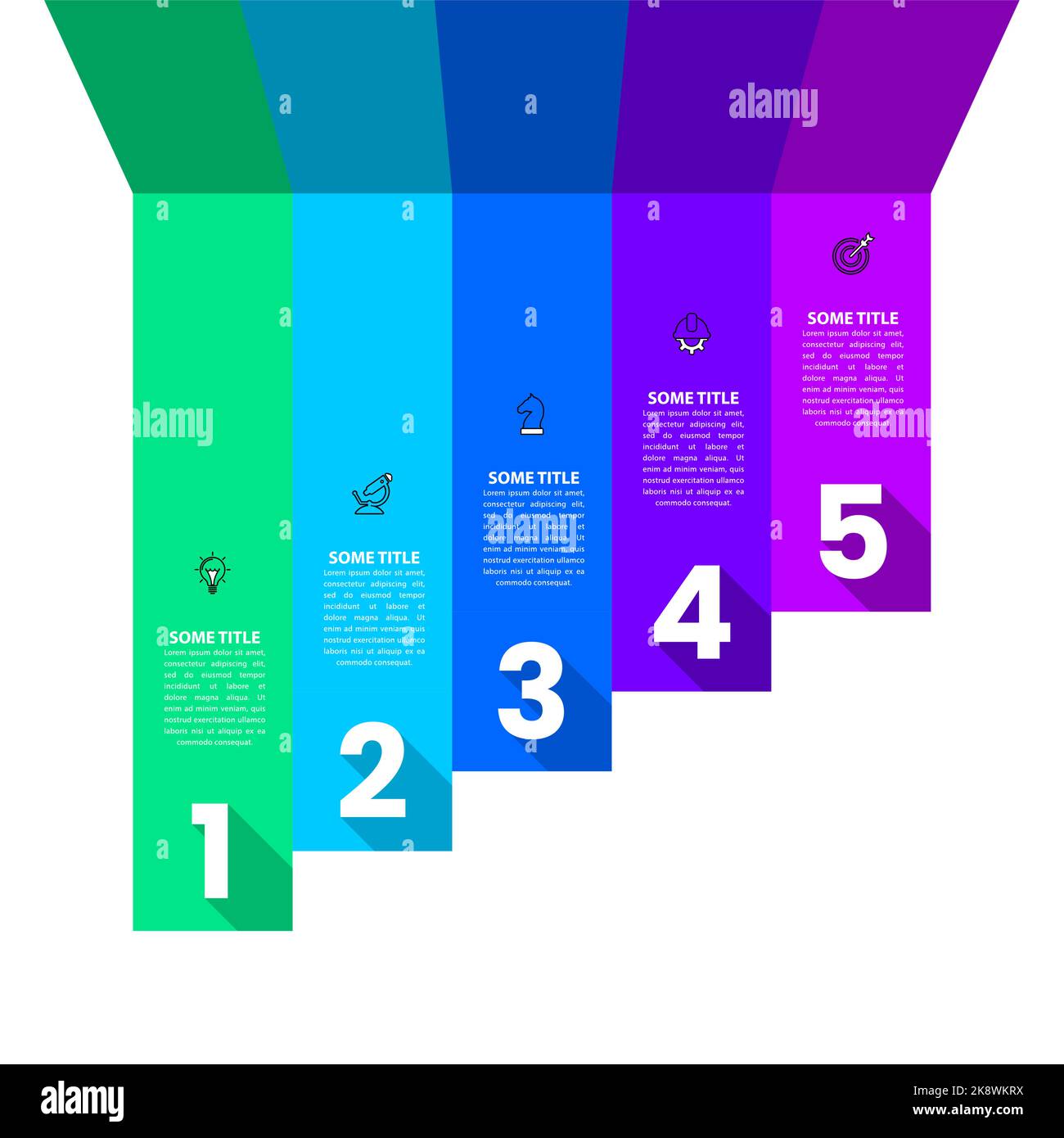 Infographic template with icons and 5 options or steps. Can be used for ...