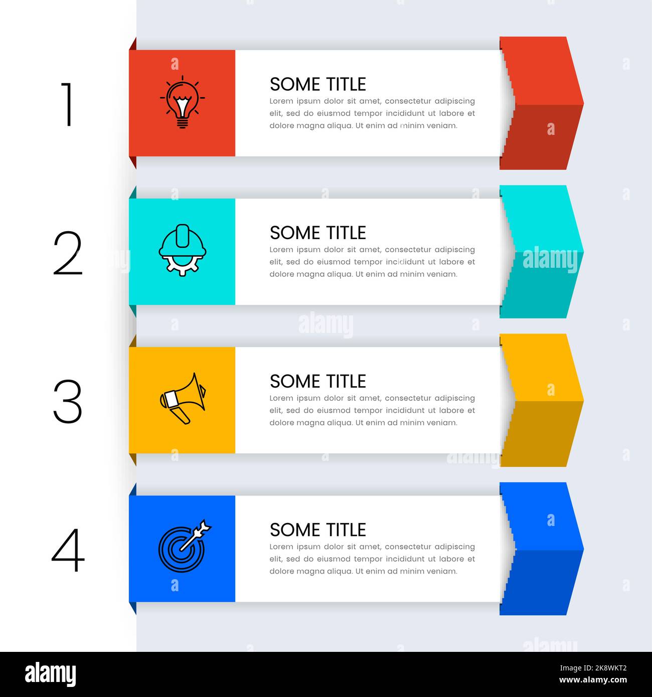 Infographic template with icons and 4 options or steps. Can be used for ...