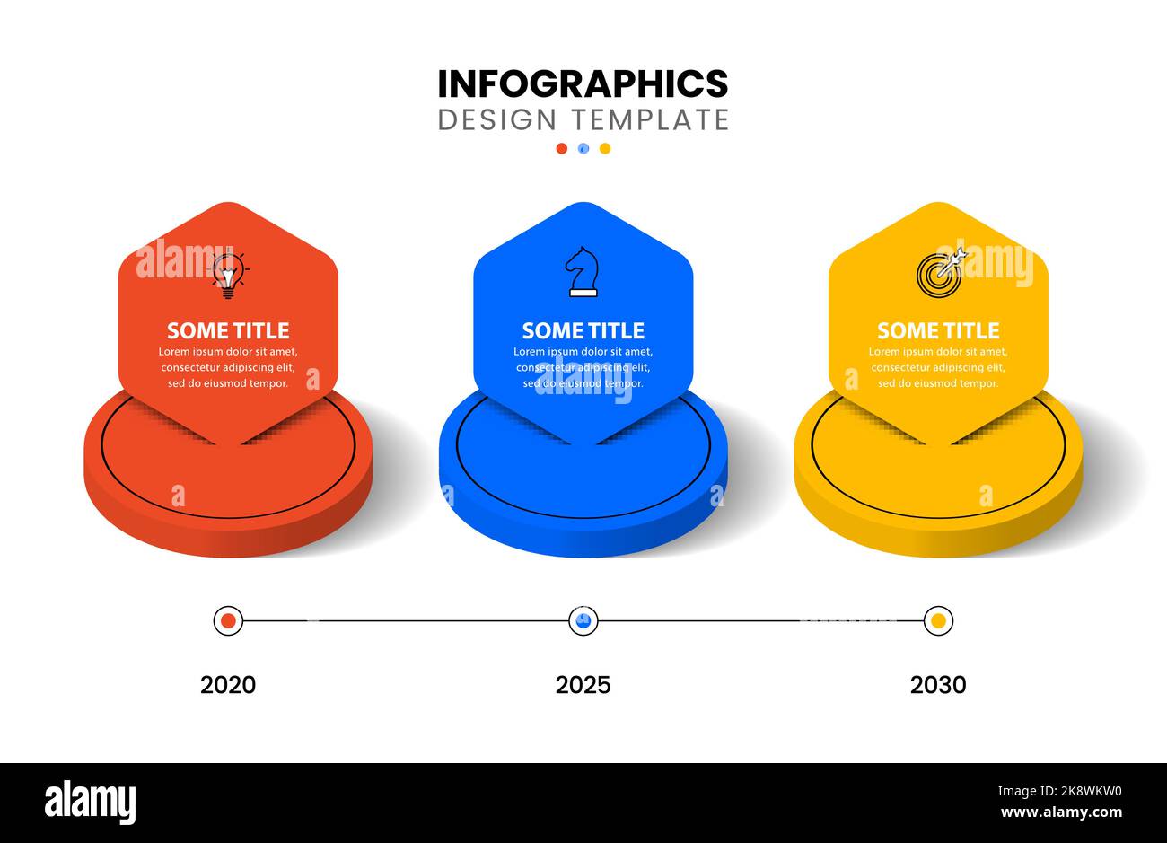 Infographic template with icons and 3 options or steps. Hexagon. Can be ...