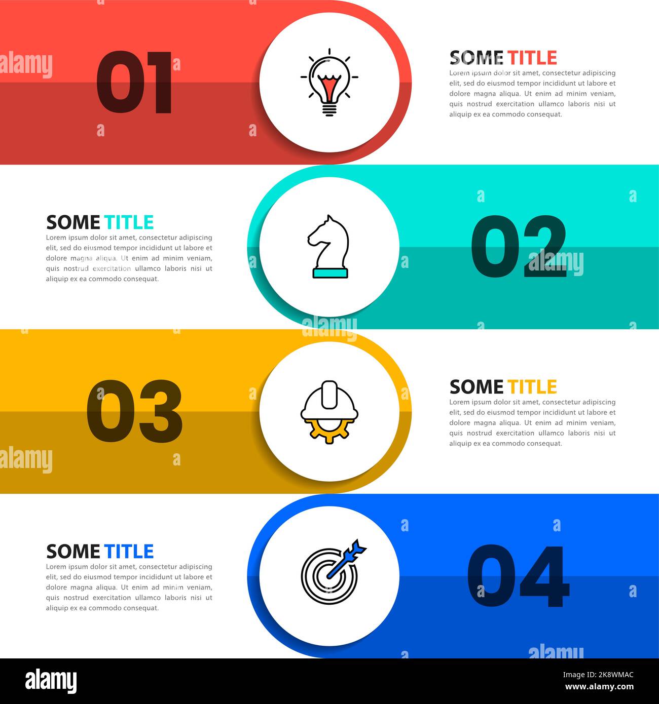 Infographic template with icons and 4 options or steps. Can be used for ...