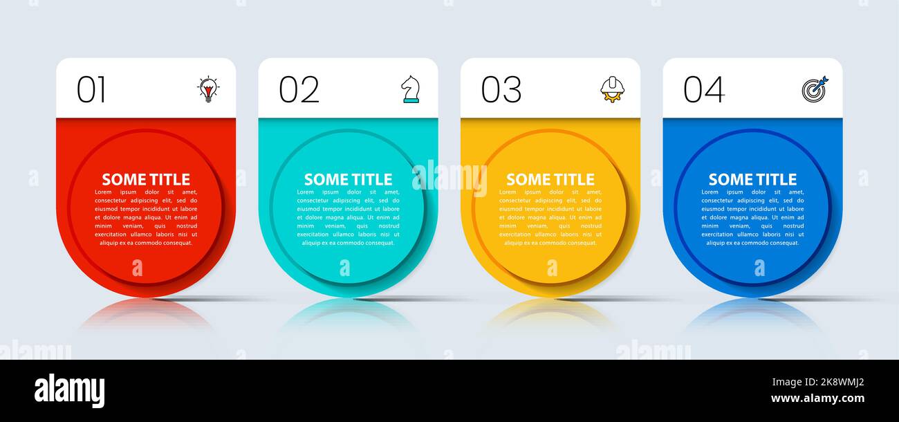 Infographic template with icons and 4 options or steps. Banners. Can be ...