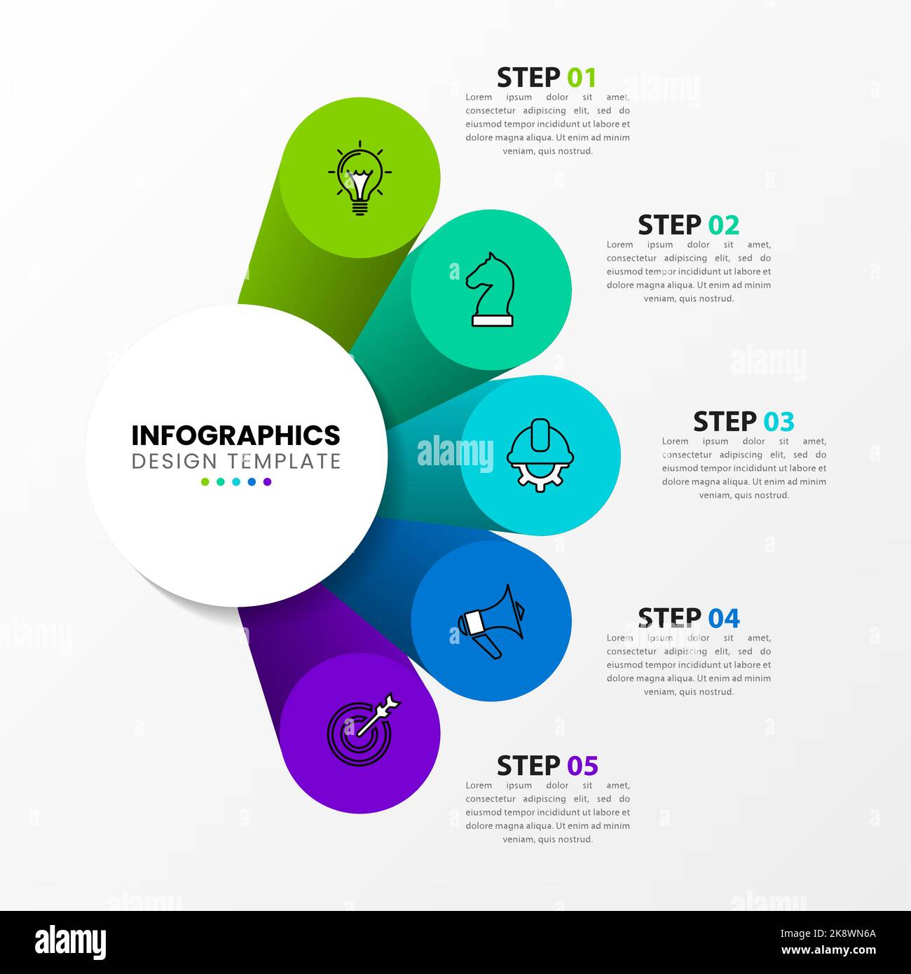 Infographic Template With Icons And 5 Options Or Steps Column Can Be Used For Workflow Layout 0915
