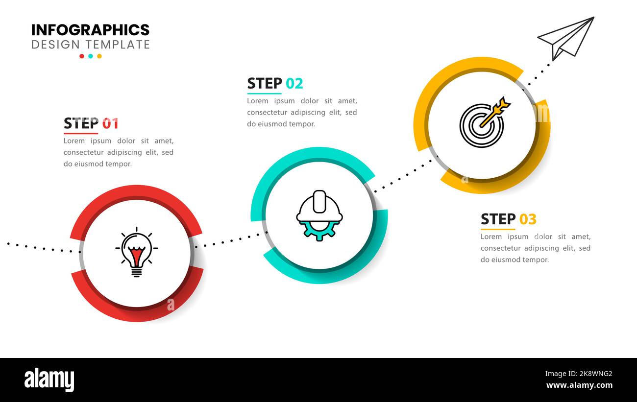 Infographic template with icons and 3 options or steps. Can be used for ...