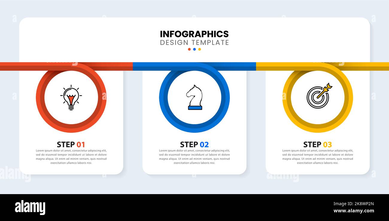Infographic template with icons and 3 options or steps. Can be used for ...