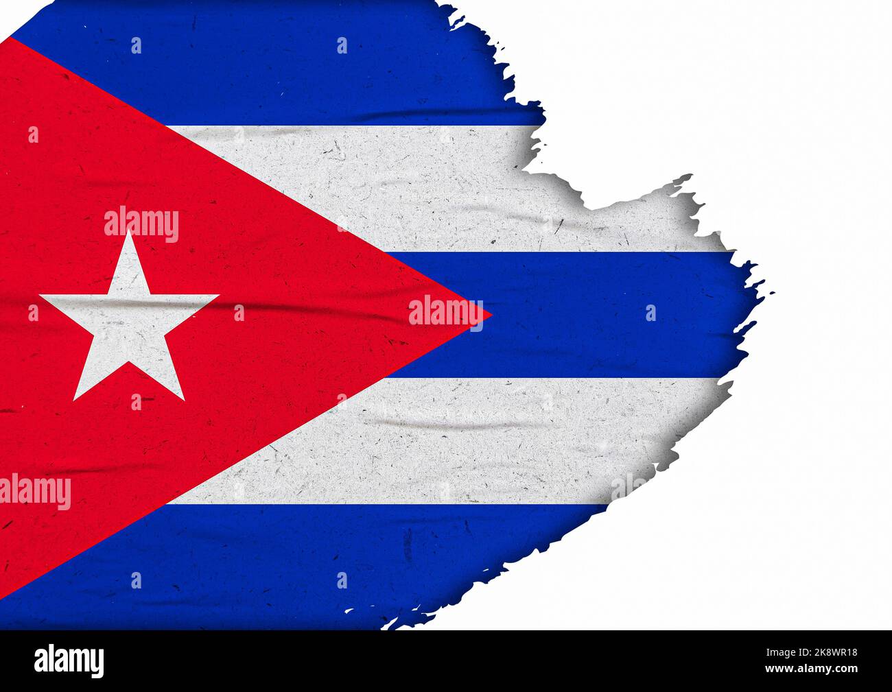 Abstract Cuba flag with ink brush stroke effect Stock Photo Alamy
