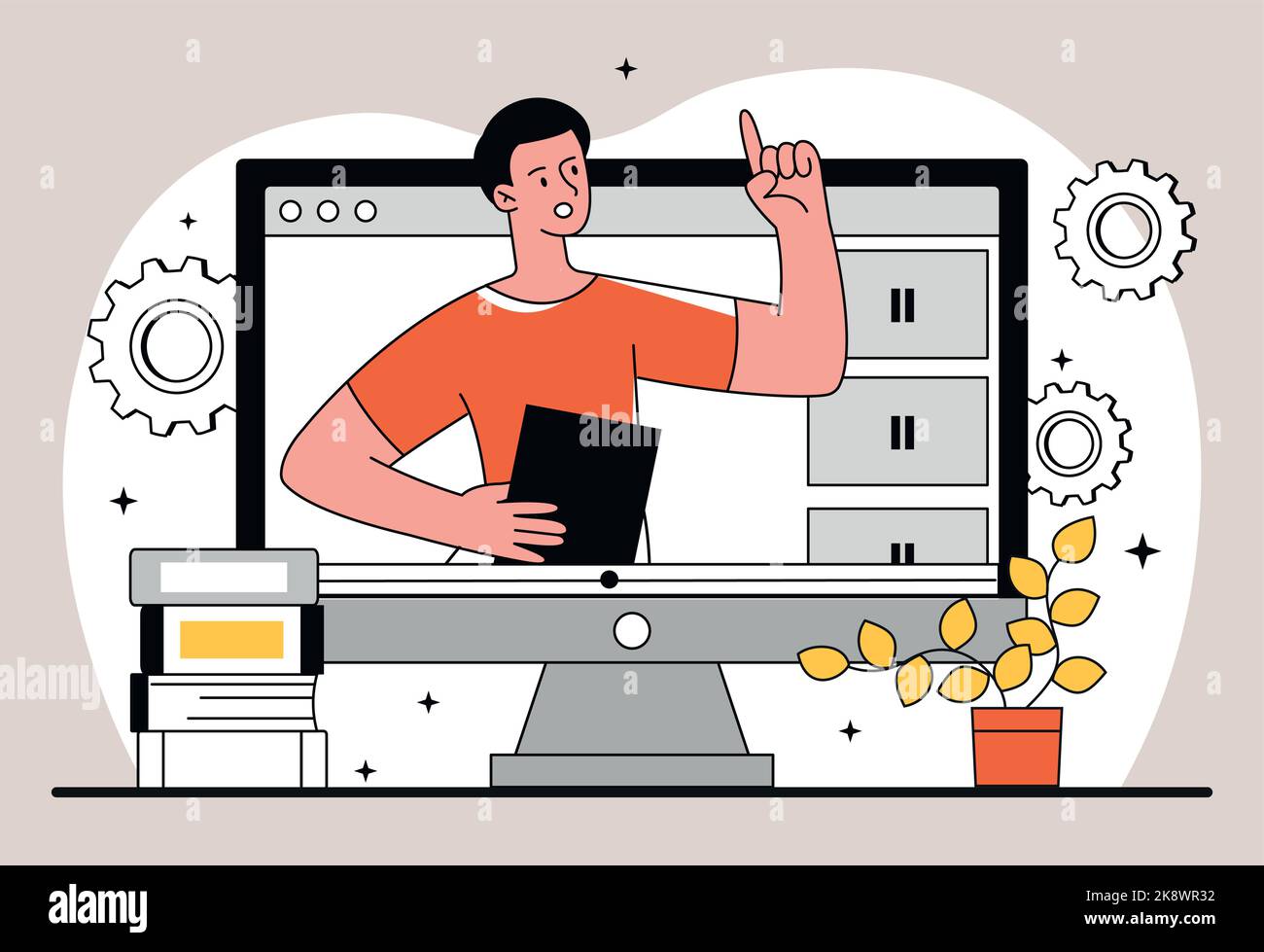 Lessons online concept stock vector image art alamy
