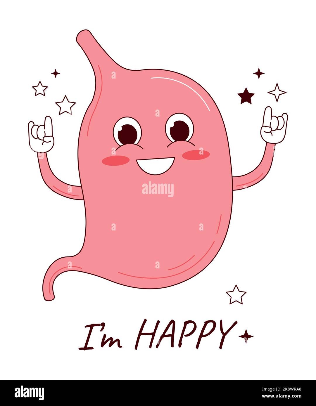 Happy stomach concept Stock Vector Image & Art - Alamy