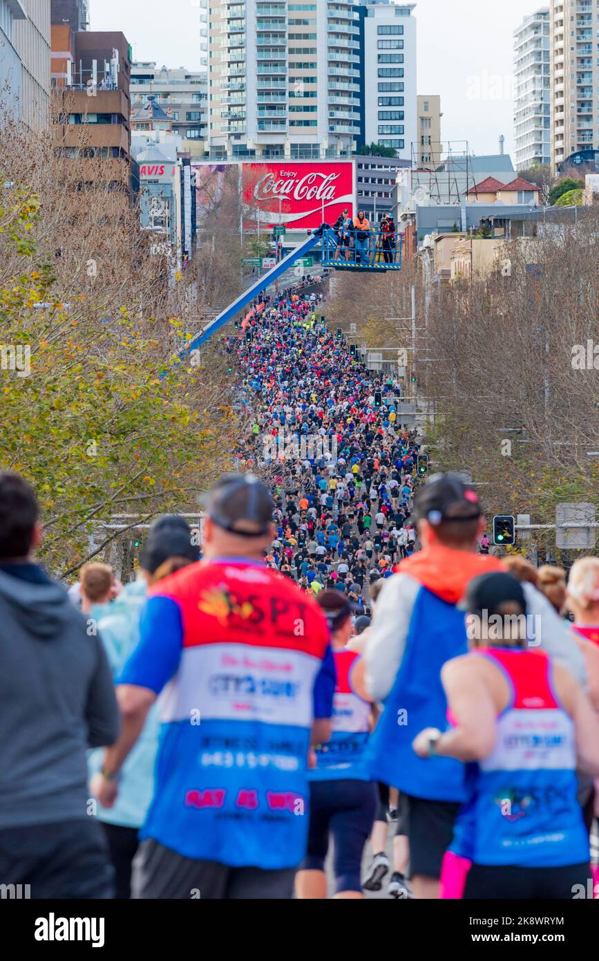 Just some of the 60,000 entrants in the Sydney City to Surf race to