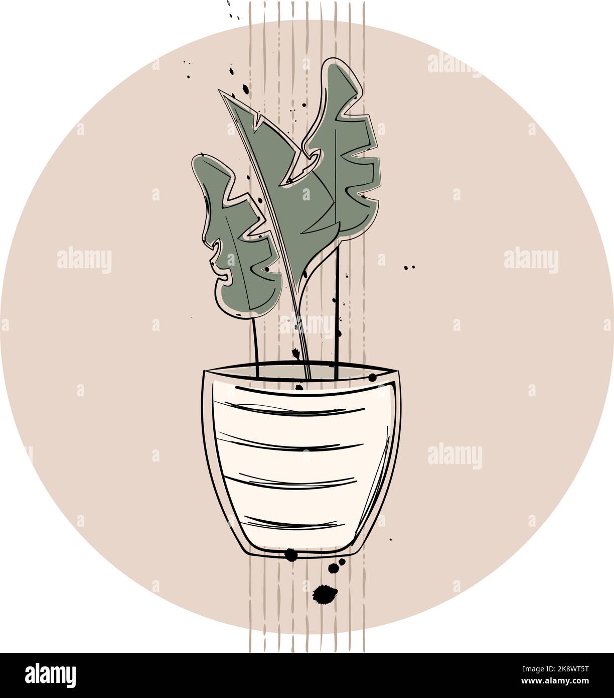 Isolated colored plant sketch icon Vector Stock Vector Image & Art - Alamy
