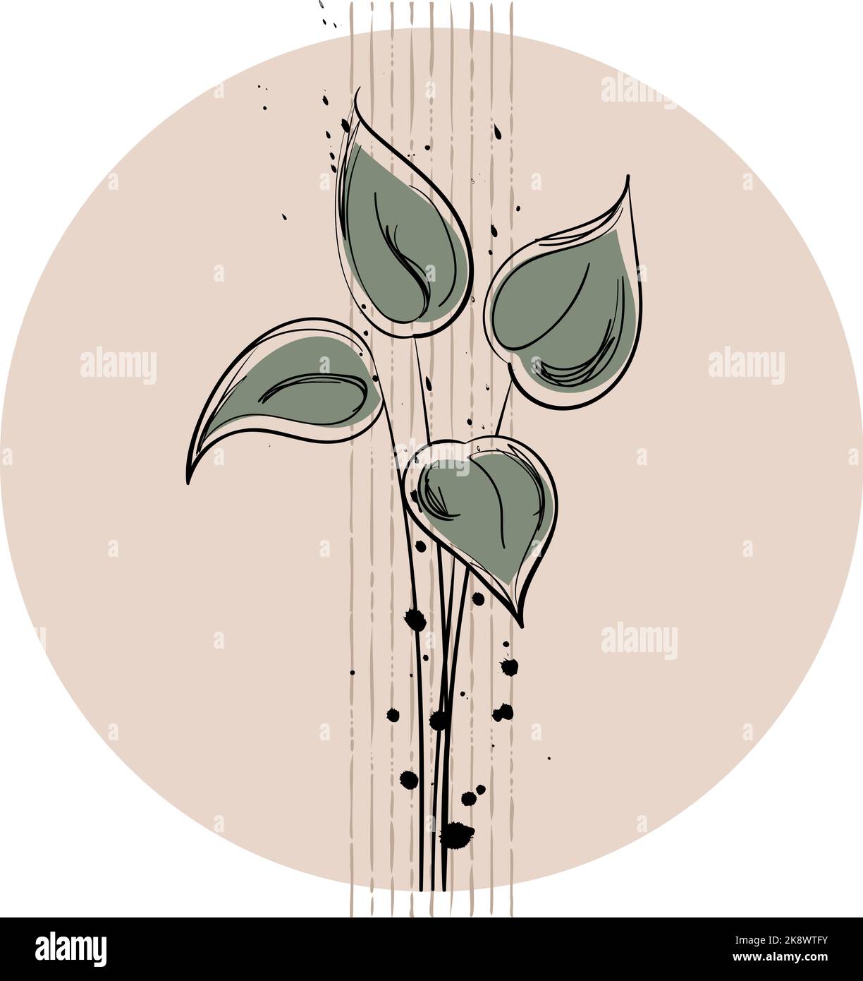Isolated colored plant sketch icon Vector Stock Vector Image & Art - Alamy