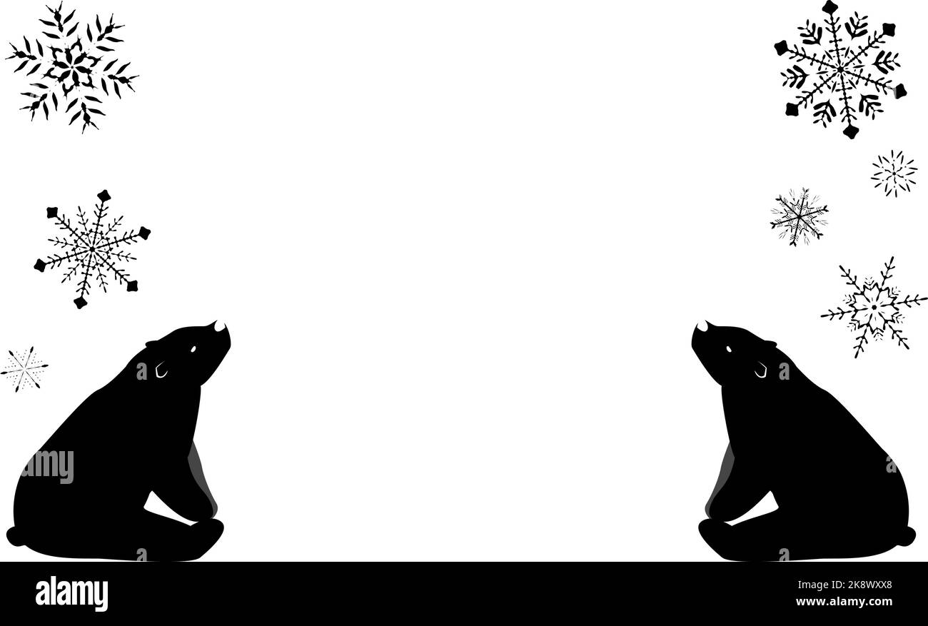 Two polar bears sitting facing each other Stock Vector Image & Art - Alamy