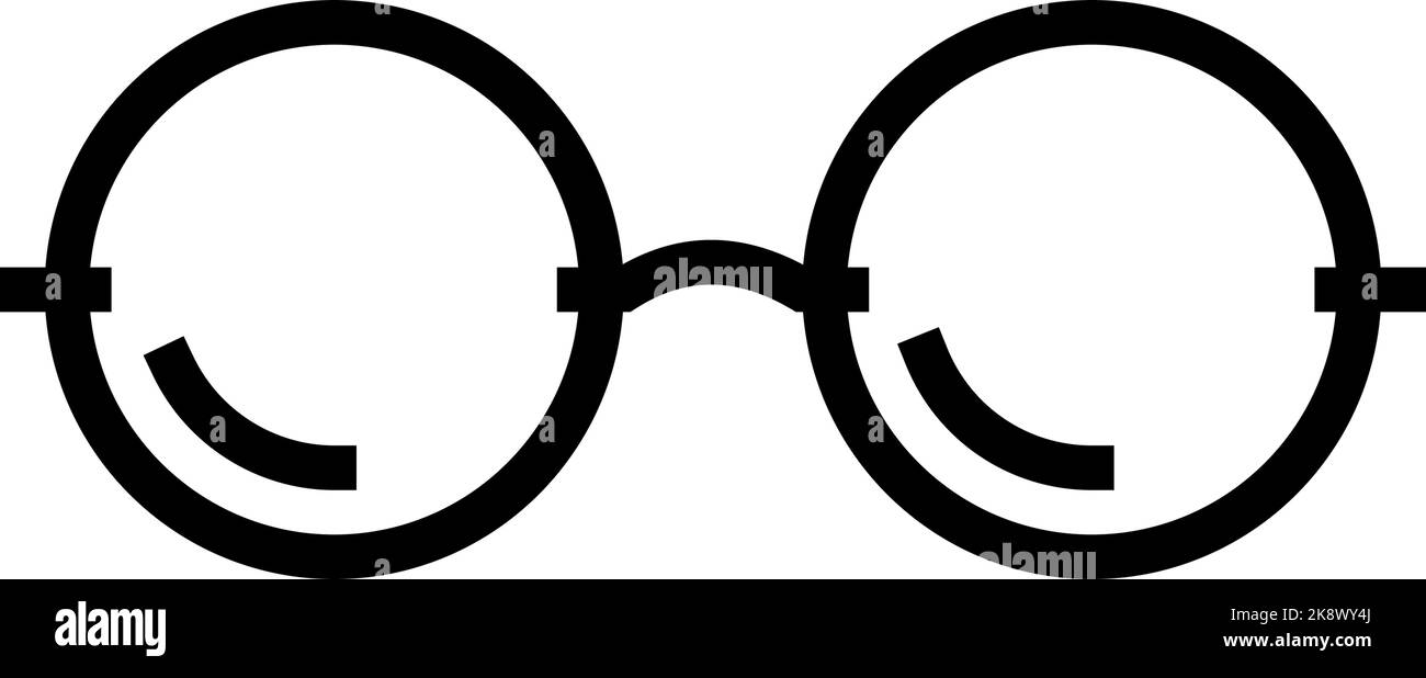 round glasses optical line icon vector illustration Stock Vector Image ...
