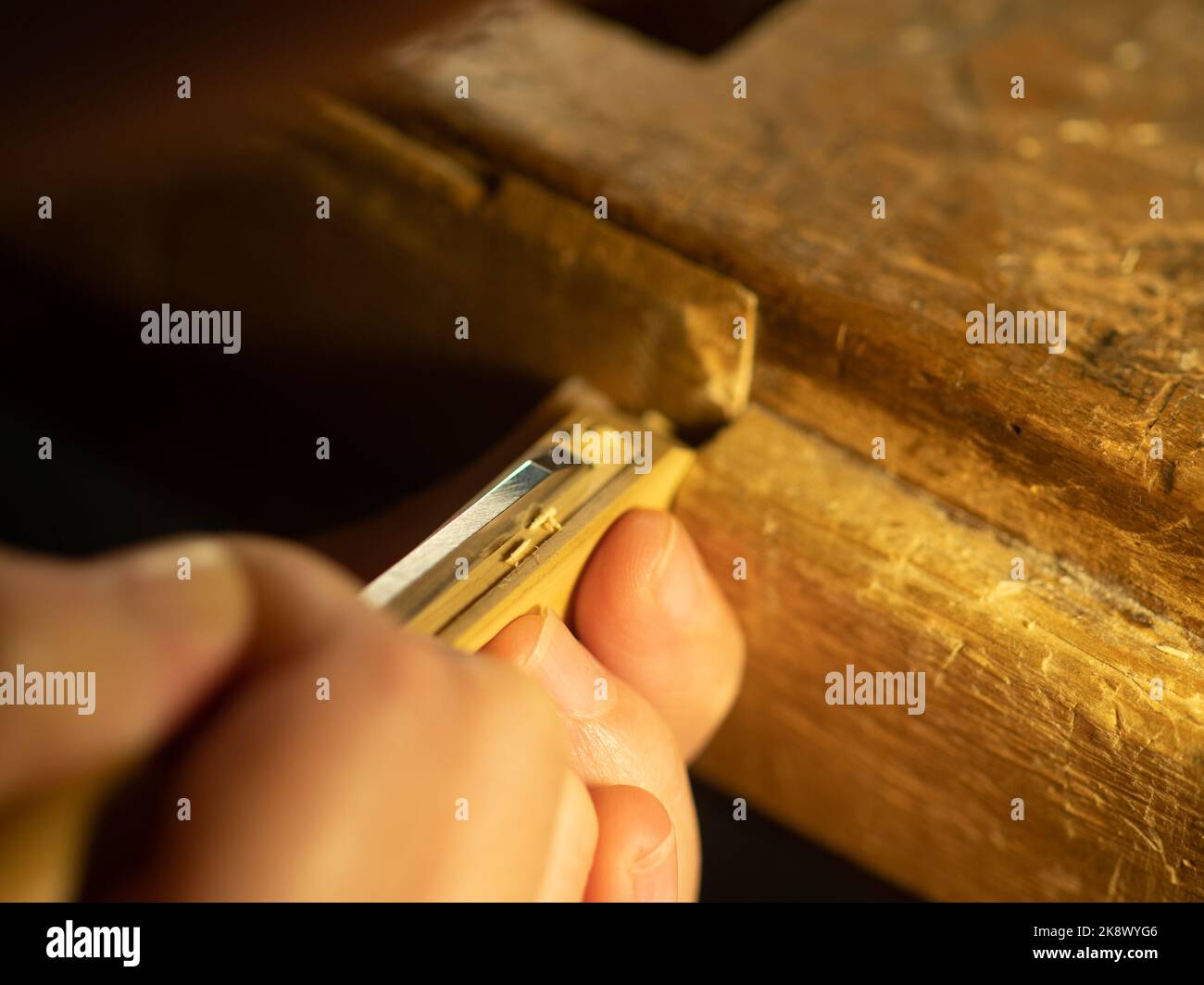 Luthier manufacturing instrument chisel hi-res stock photography and ...