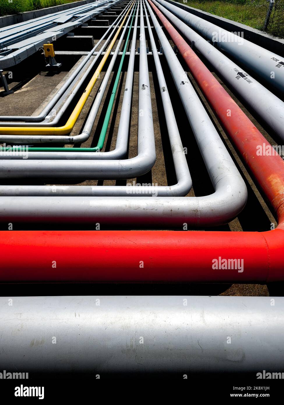 Pipe lines with various color Stock Photo Alamy