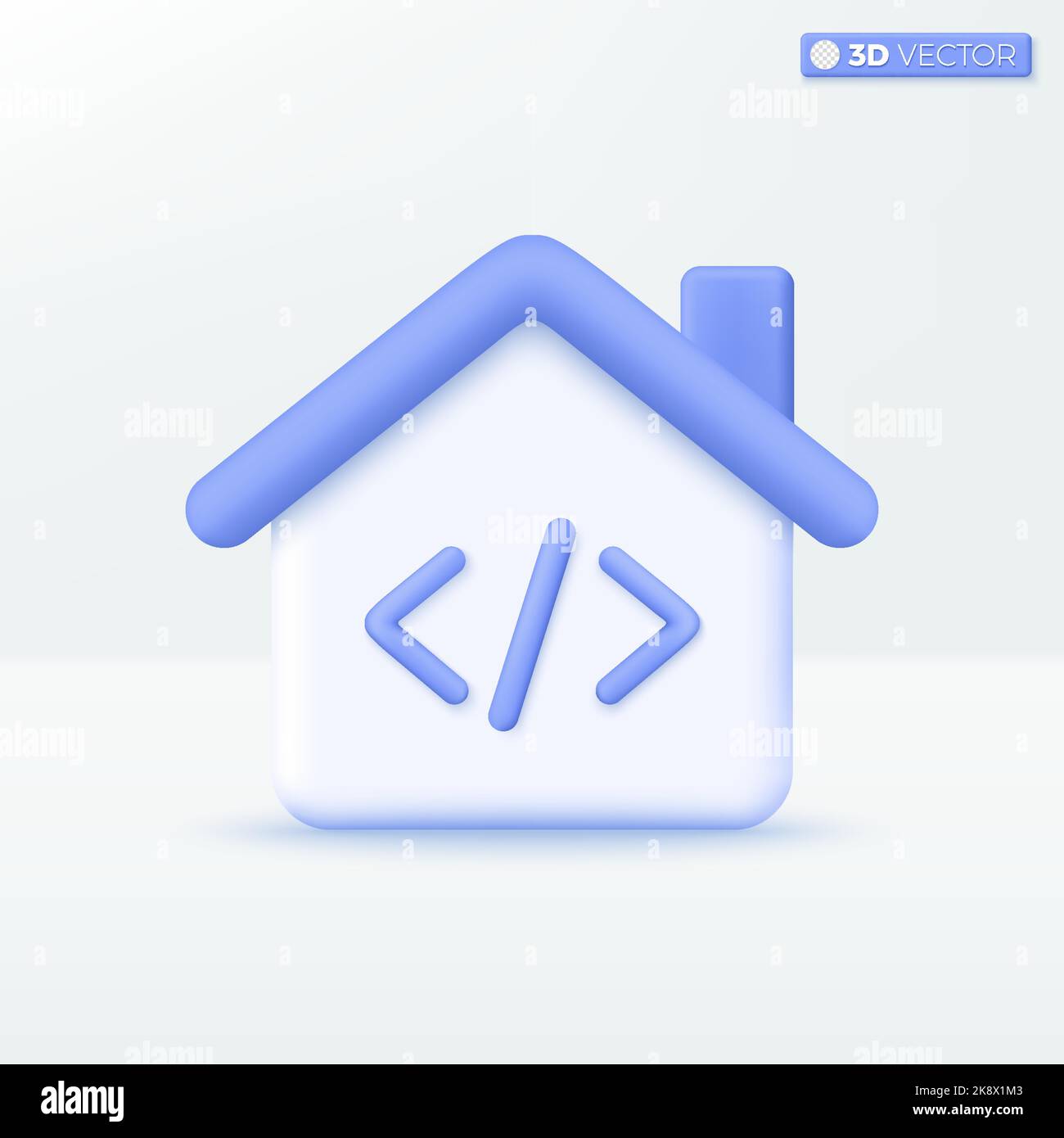 Home page Development icon symbols. Script Coding language, Website Programming, Software concept. 3D vector isolated illustration design. Cartoon pas Stock Vector