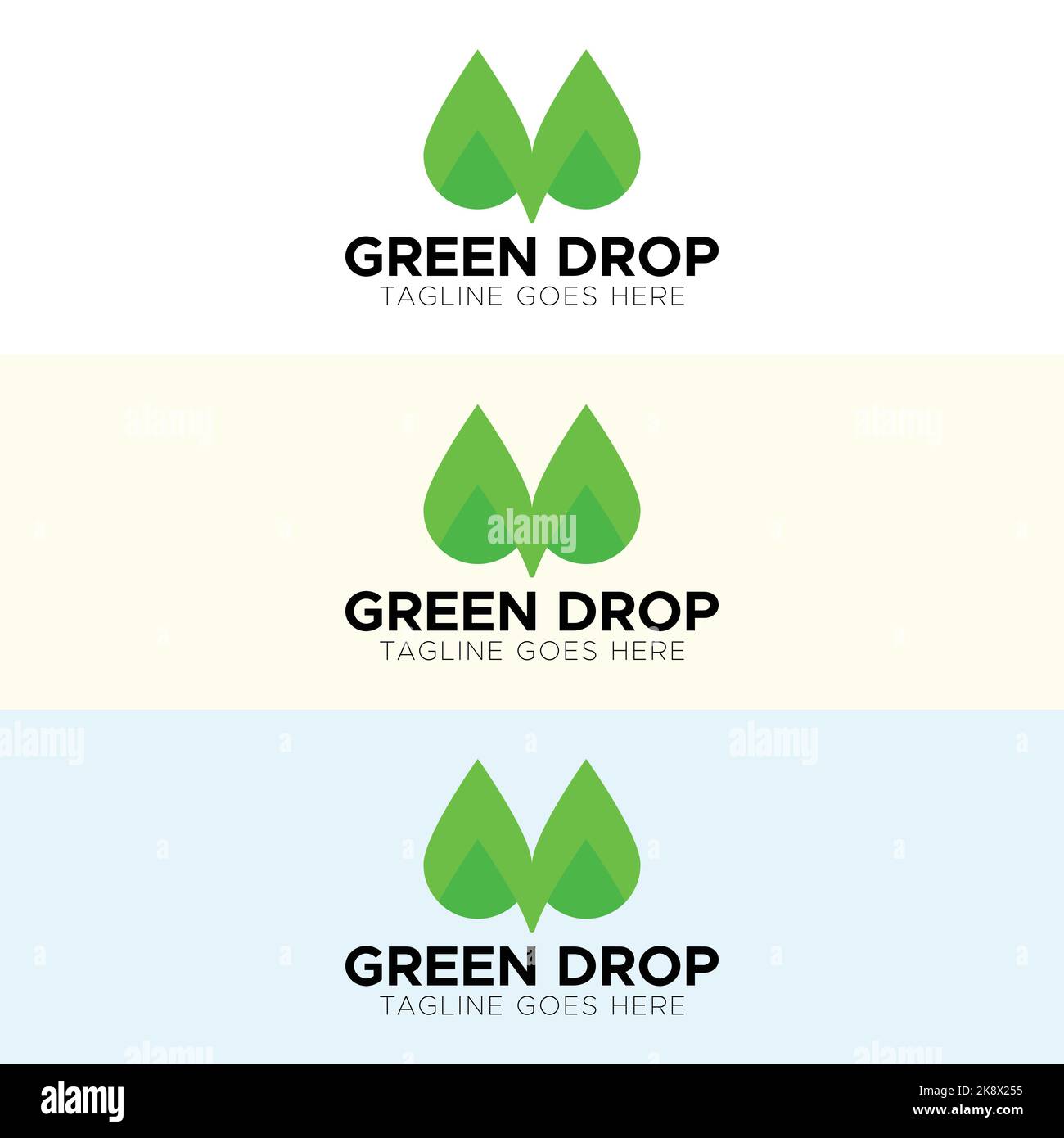 green leaf logo design , plant - tree leaf logo template Stock Vector