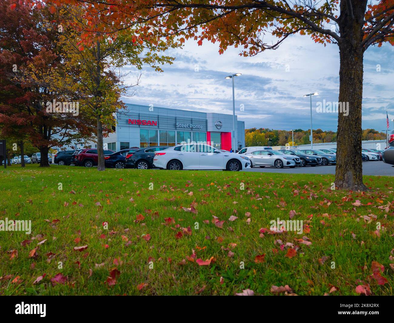 New Hartford, New York Oct 6, 2022 Landscape Autumn View of Nissan
