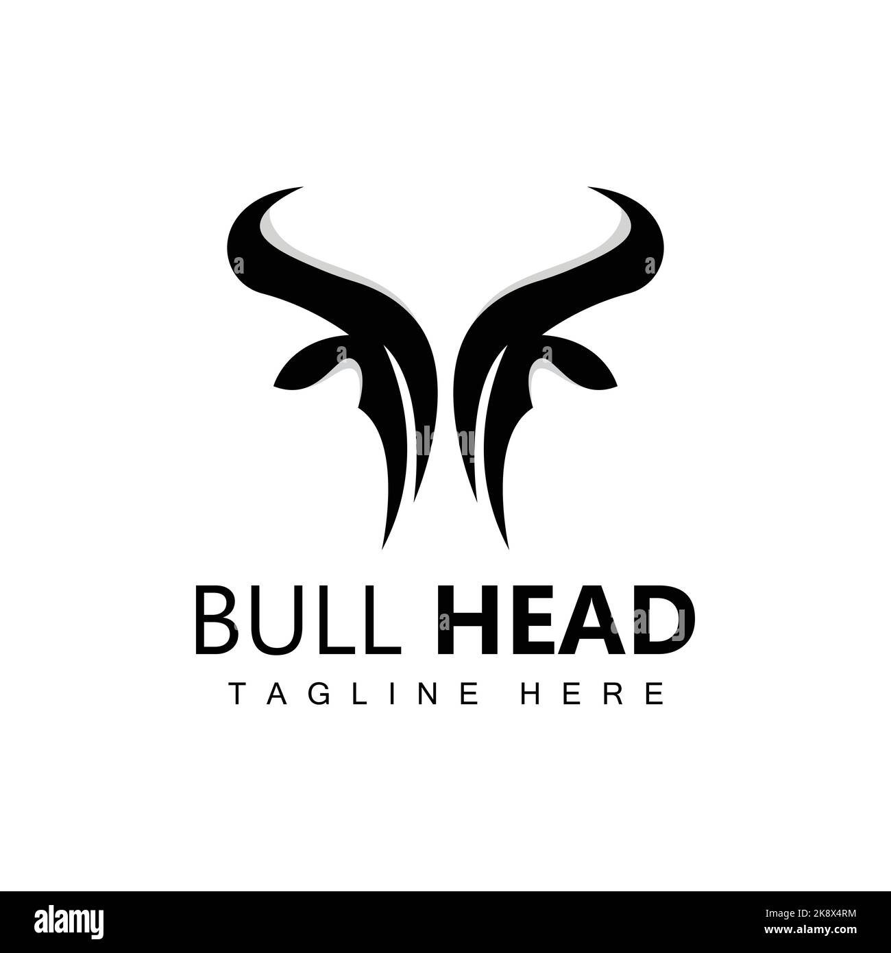 Bull Head Logo, Farm Animal Vector, Livestock Illustration, Company
