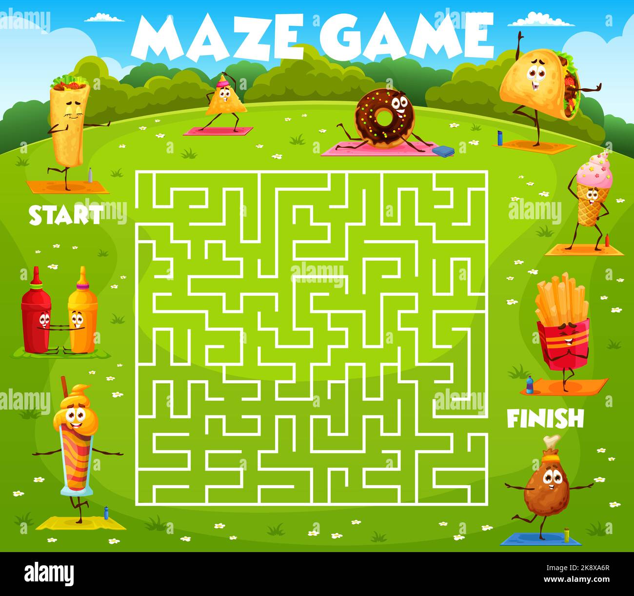 Labyrinth maze make a cocktail drink board game Vector Image