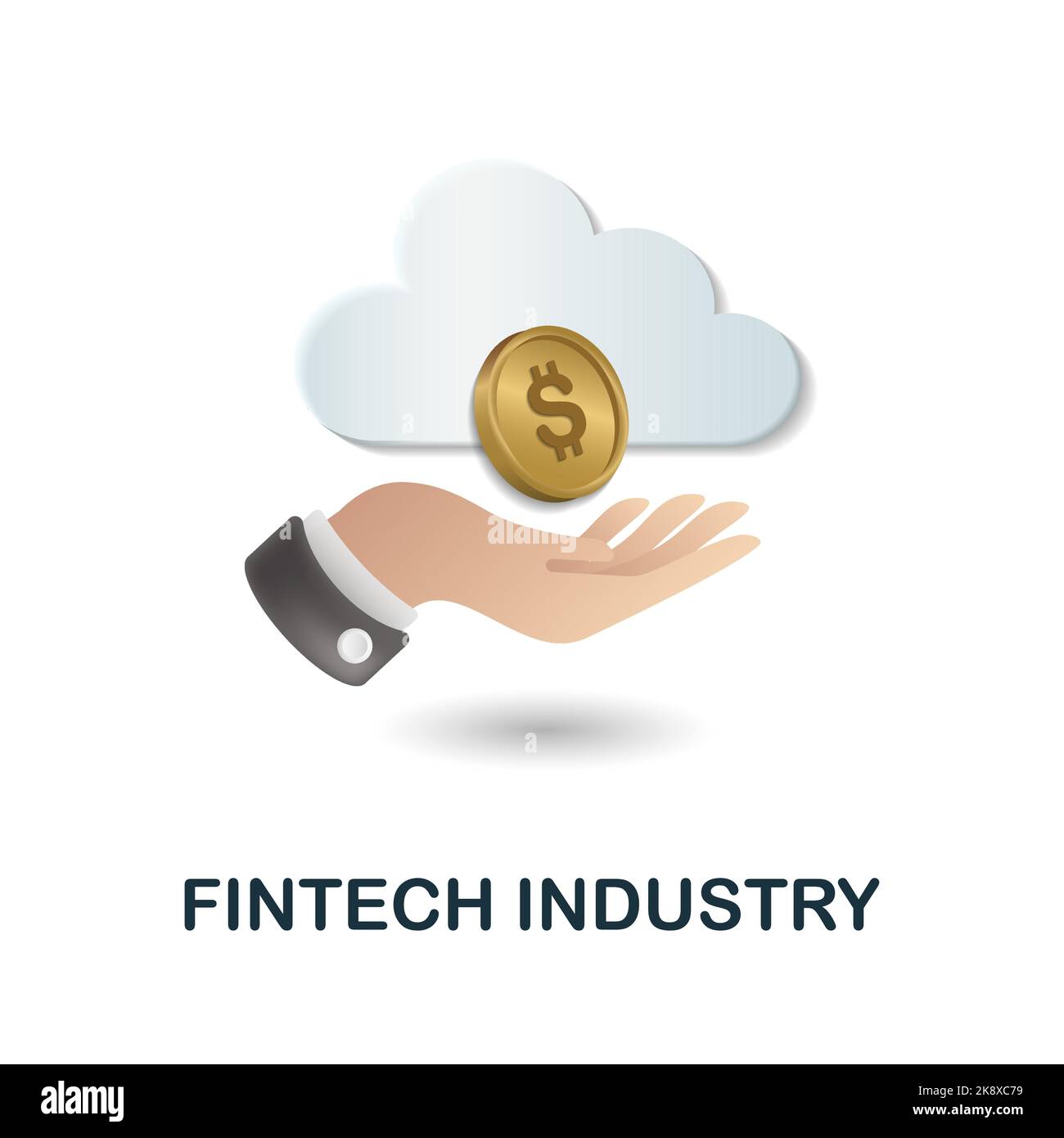 Fintech Industry icon. 3d illustration from fintech industry collection ...