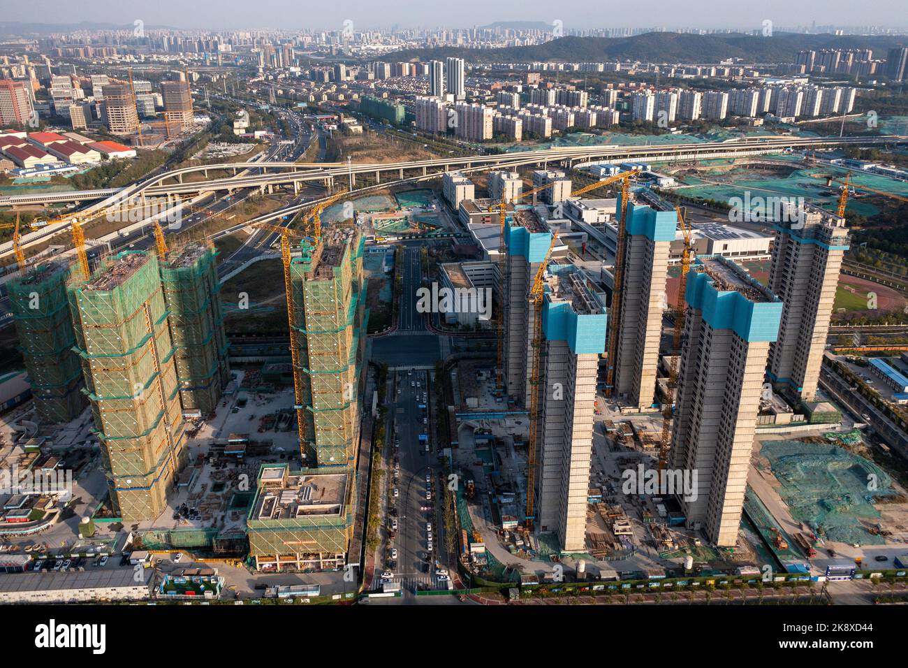 NANJING, CHINA - OCTOBER 25, 2022 - An aerial photo shows a commercial ...