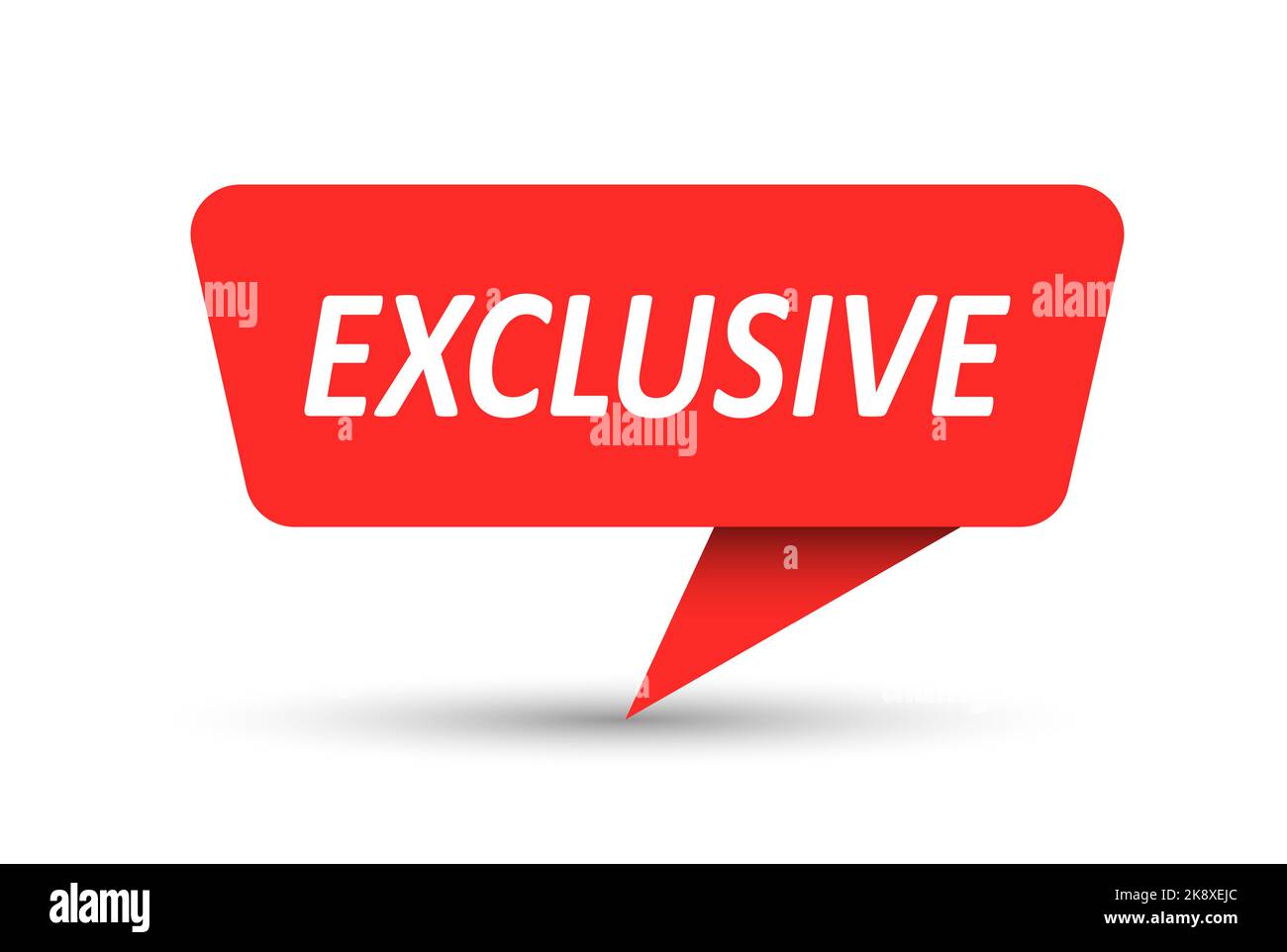 Exclusive. Vector banner, pointer, sticker, label or speech bubble. Template for websites, applications and creative ideas. Vector design Stock Vector