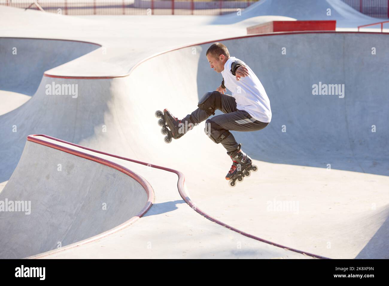 Inline skates and jump hires stock photography and images Alamy