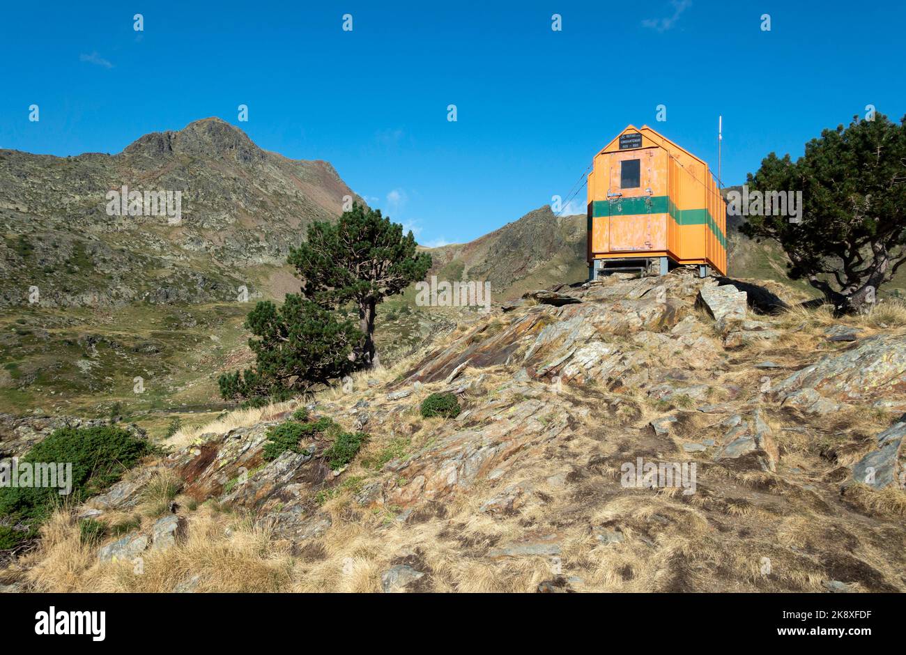 Baborte mountain shelter.Pyrenees.Catalunya.Spain Stock Photo
