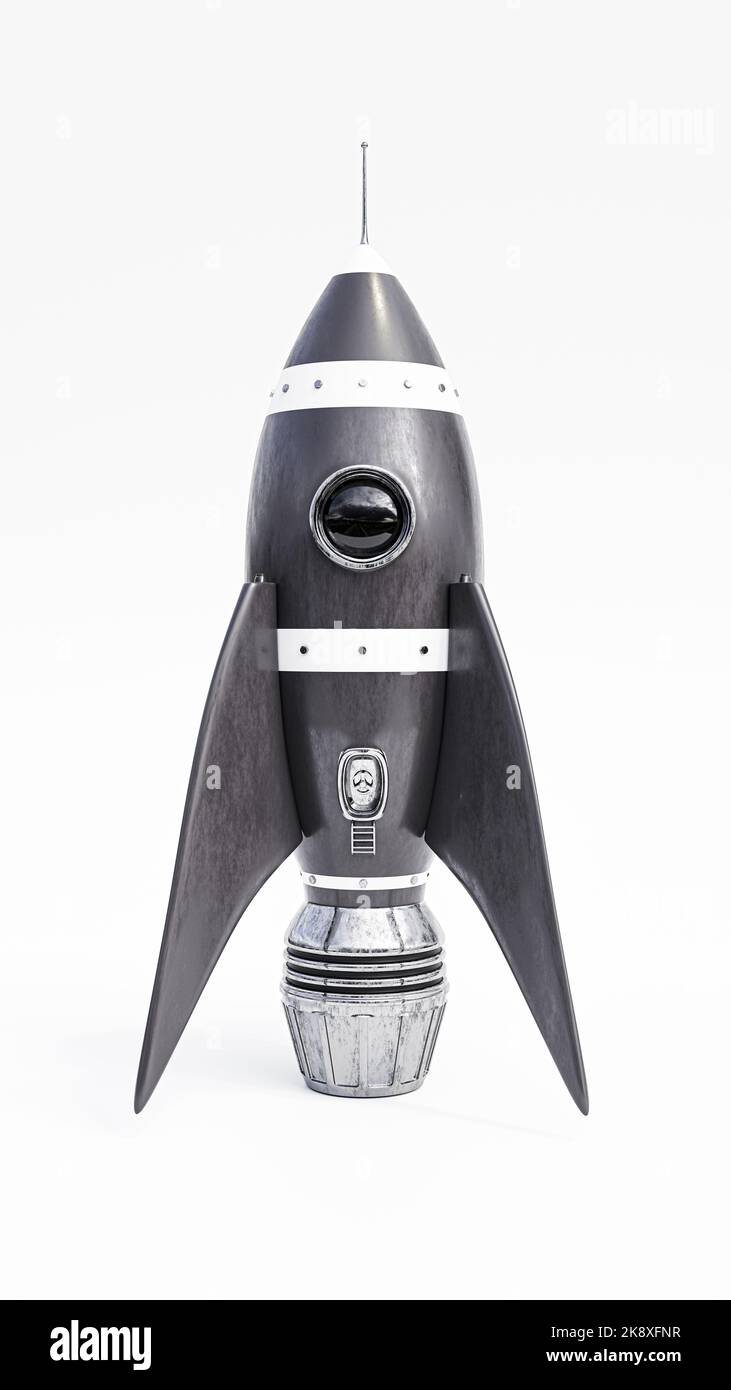 space rocket isolated on white background 3d illustration Stock Photo ...