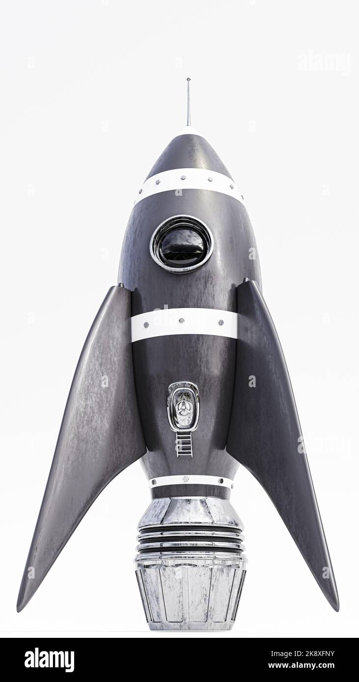 space rocket isolated on white background 3d illustration Stock Photo ...