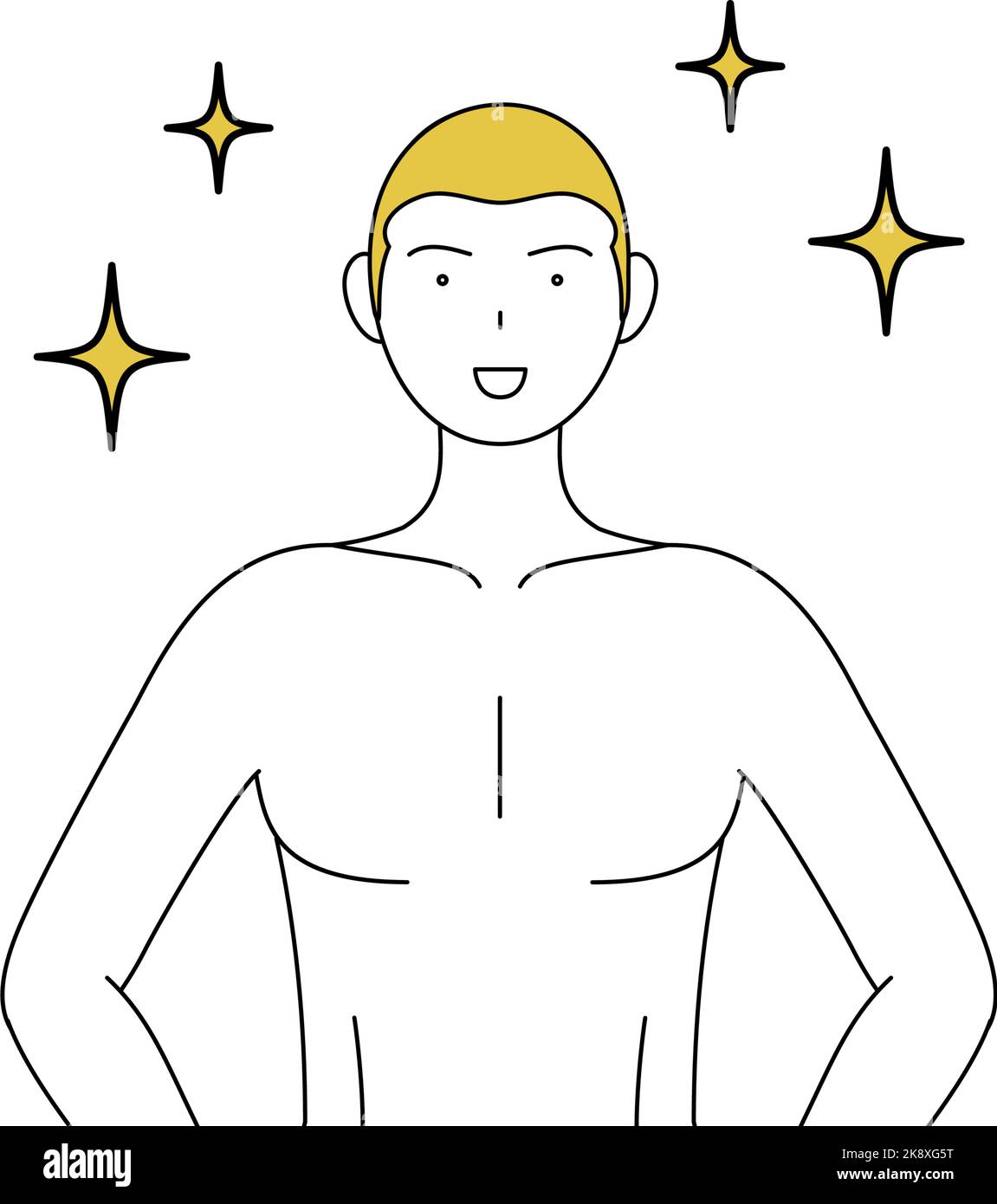 Chest hair man Stock Vector Images - Alamy