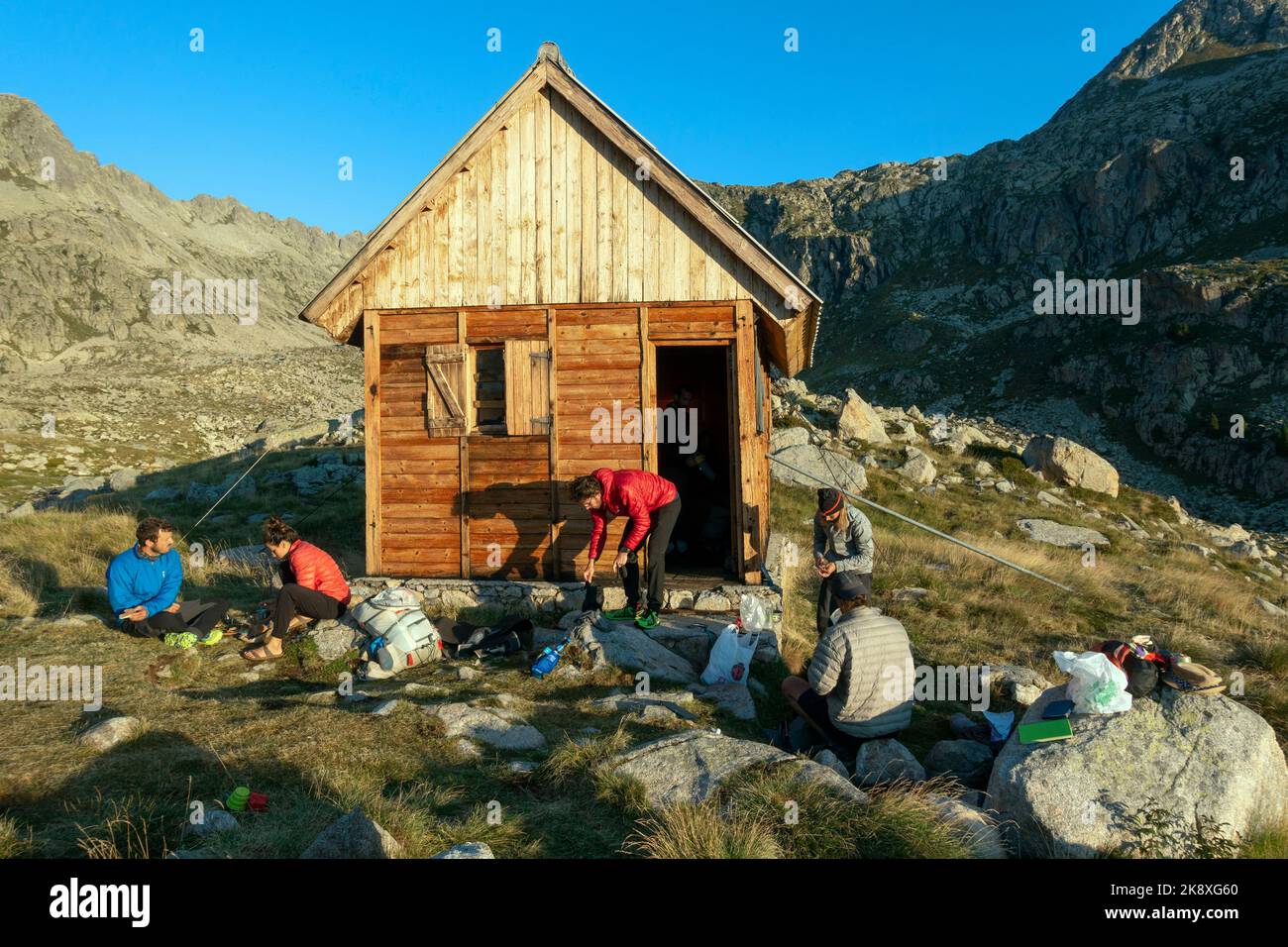 Anglos mountain shelter.Pyrenees.Aragon.Spain Stock Photo