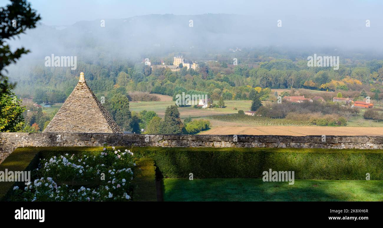 Chateau de Fayrac, a private castle residence in Dordogne France Stock Photo