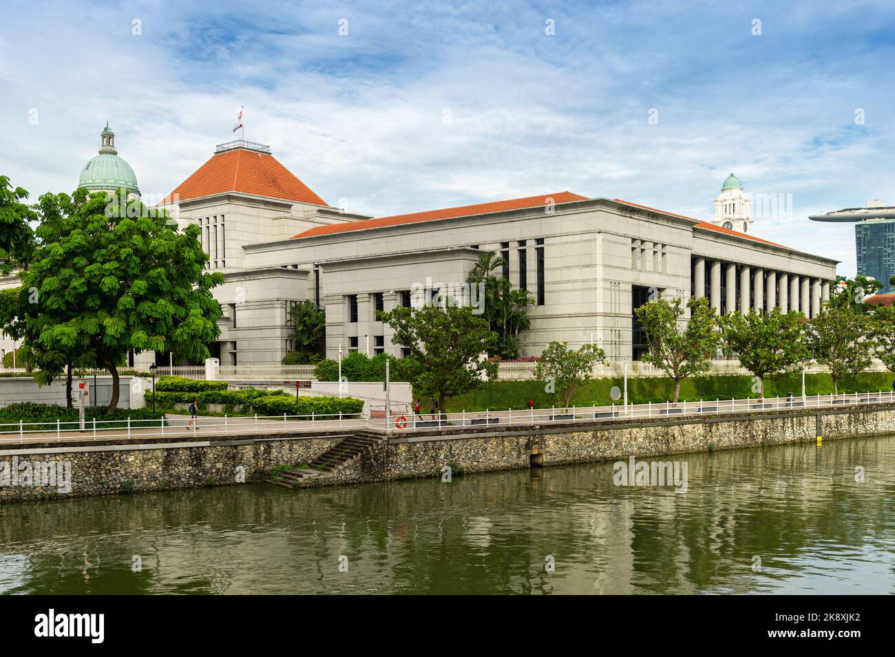 The Singapore Parliament Building taken late afternoon Stock Photo