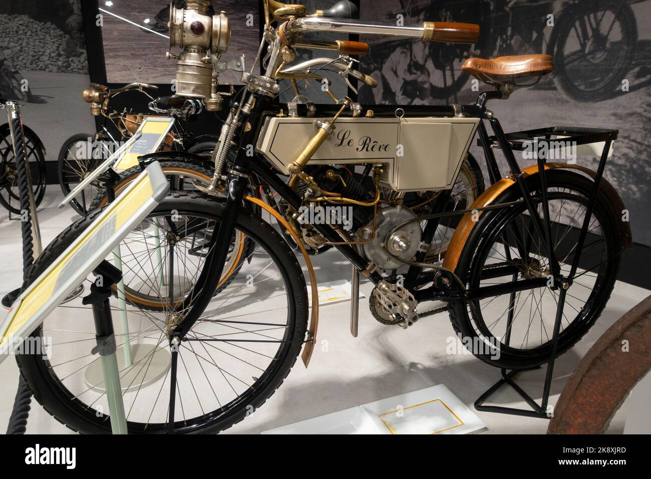 Le Reve motorcycle. model:A . year: 1902. country: France. Motorcycle Museum. Canillo.Andorra Stock Photo