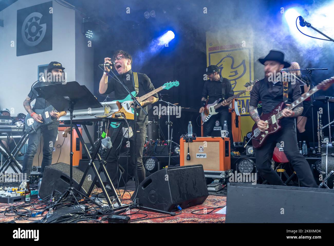 Der kanadischer SängerAlex Henry Foster & The Long Shadows live beim Orange Blossom Special Festival, Beverungen, Deutschland  | Canadian singer  Alex Stock Photo