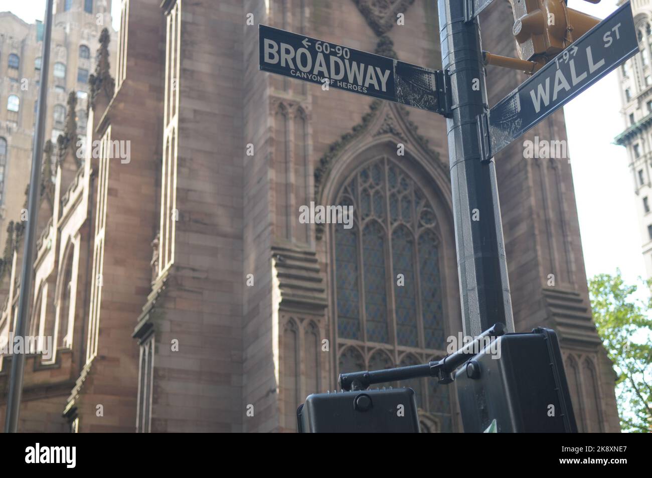 A sign shows the directions of Broadway Stock Photo Alamy