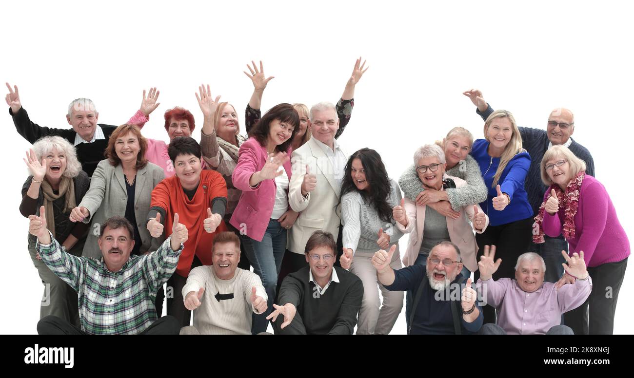 Group of senior people joyfulness concept Stock Photo