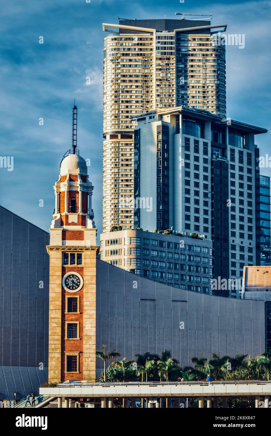 Hong Kong clock tower Stock Photo Alamy
