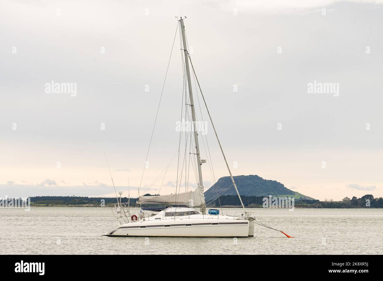 Aa aerial view of boat floating in sea Stock Photo - Alamy