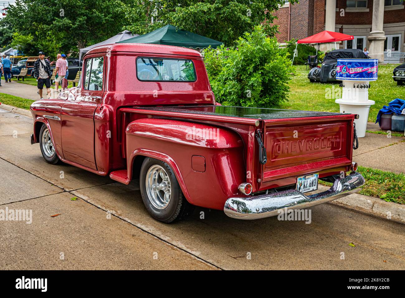 Des Moines, IA July 01, 2022 High perspective rear corner view of a