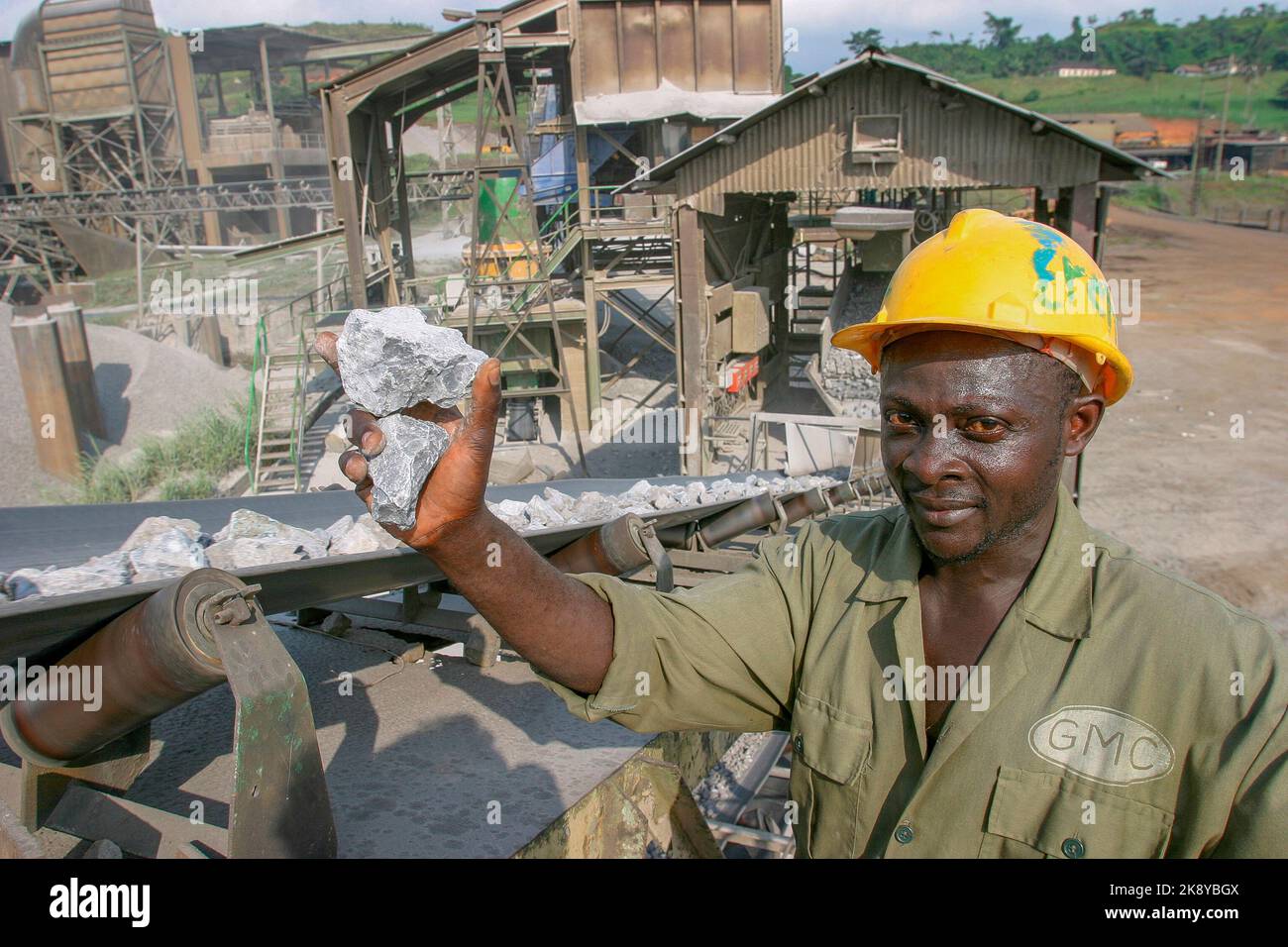 Ghana, Tarkwa. Overview of factory of the mining company Ghana