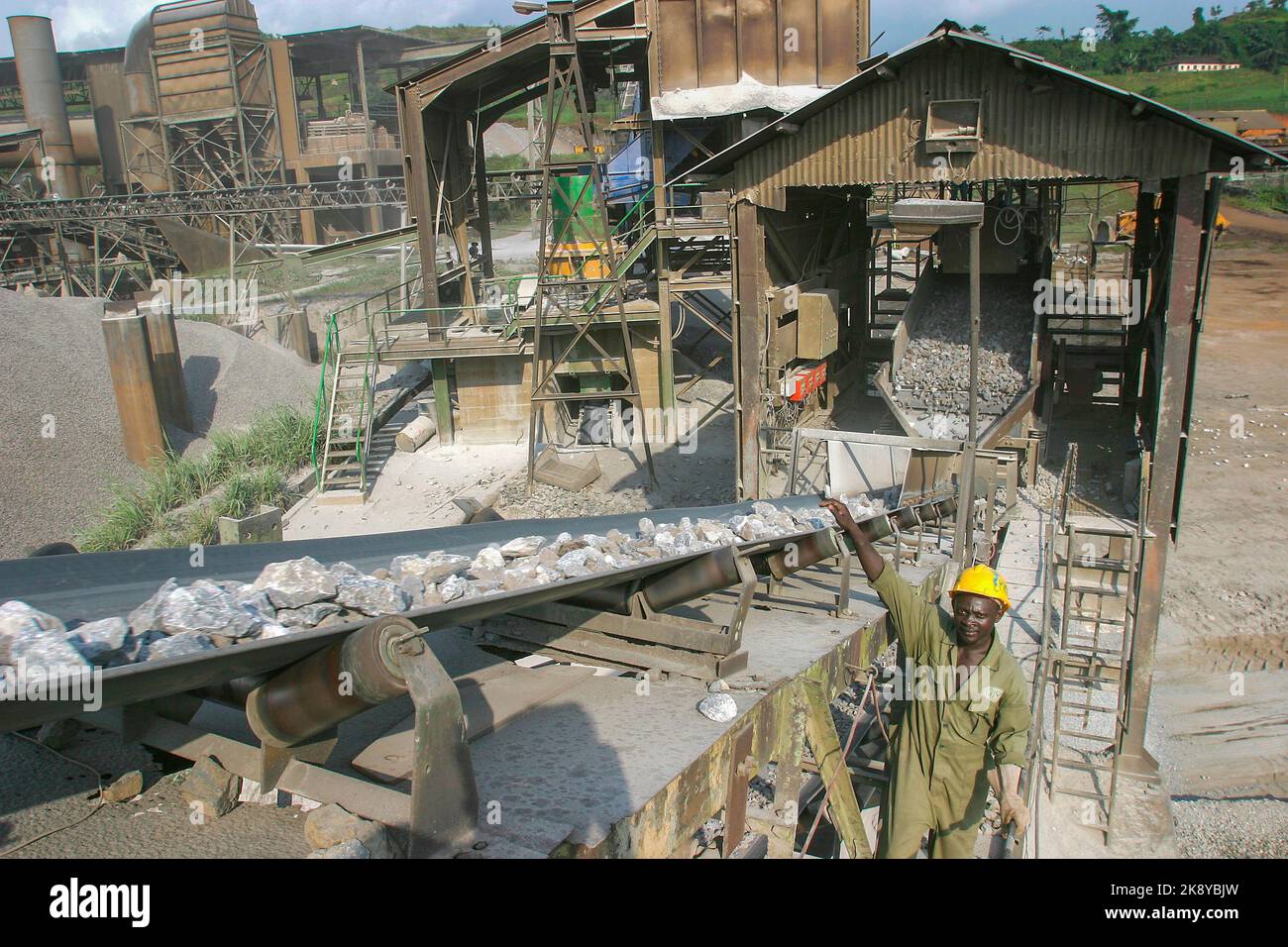 Ghana, Tarkwa. Overview of factory of the mining company Ghana