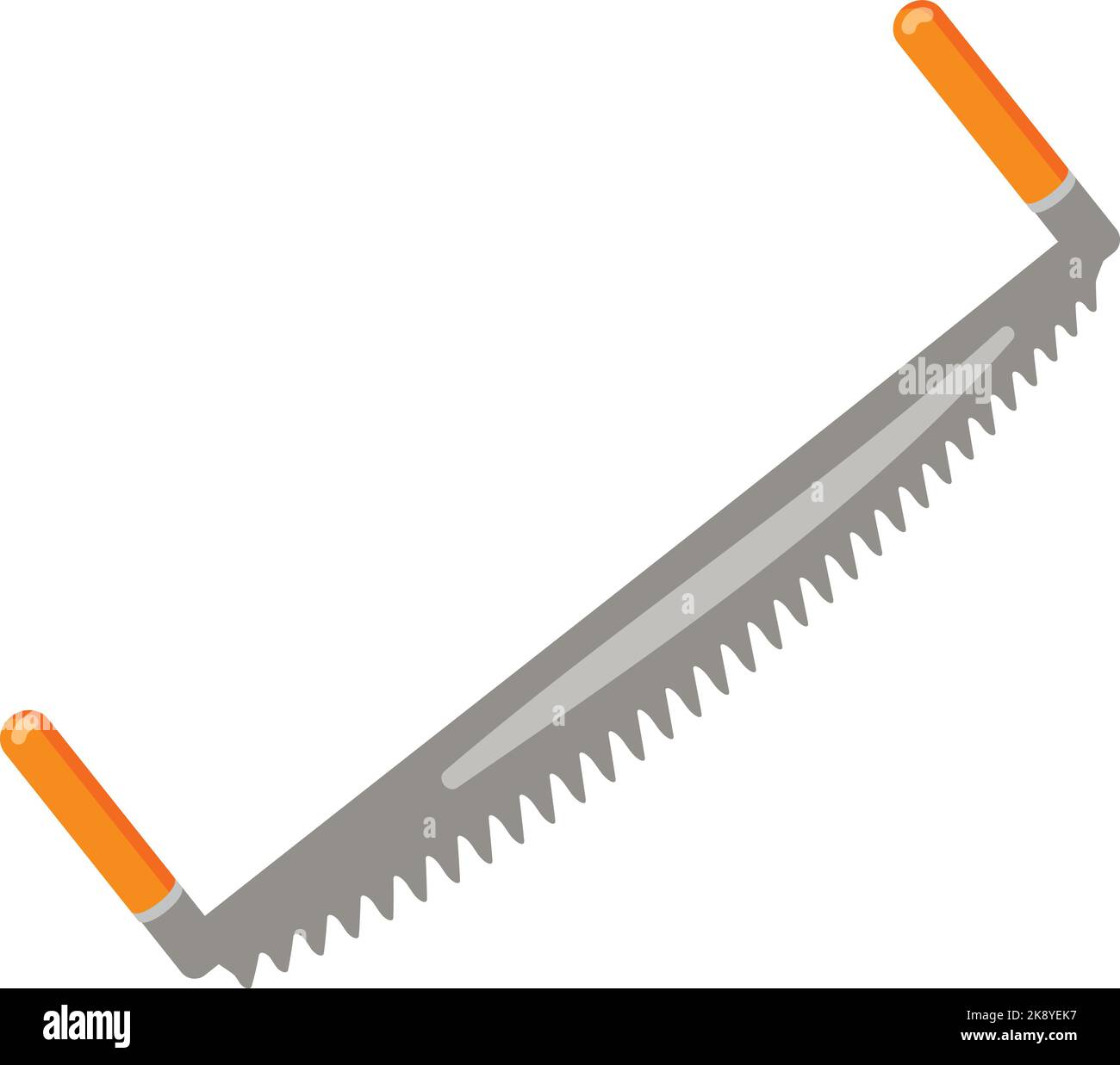 Double hand saw icon cartoon vector. Garden tool Stock Vector Image ...