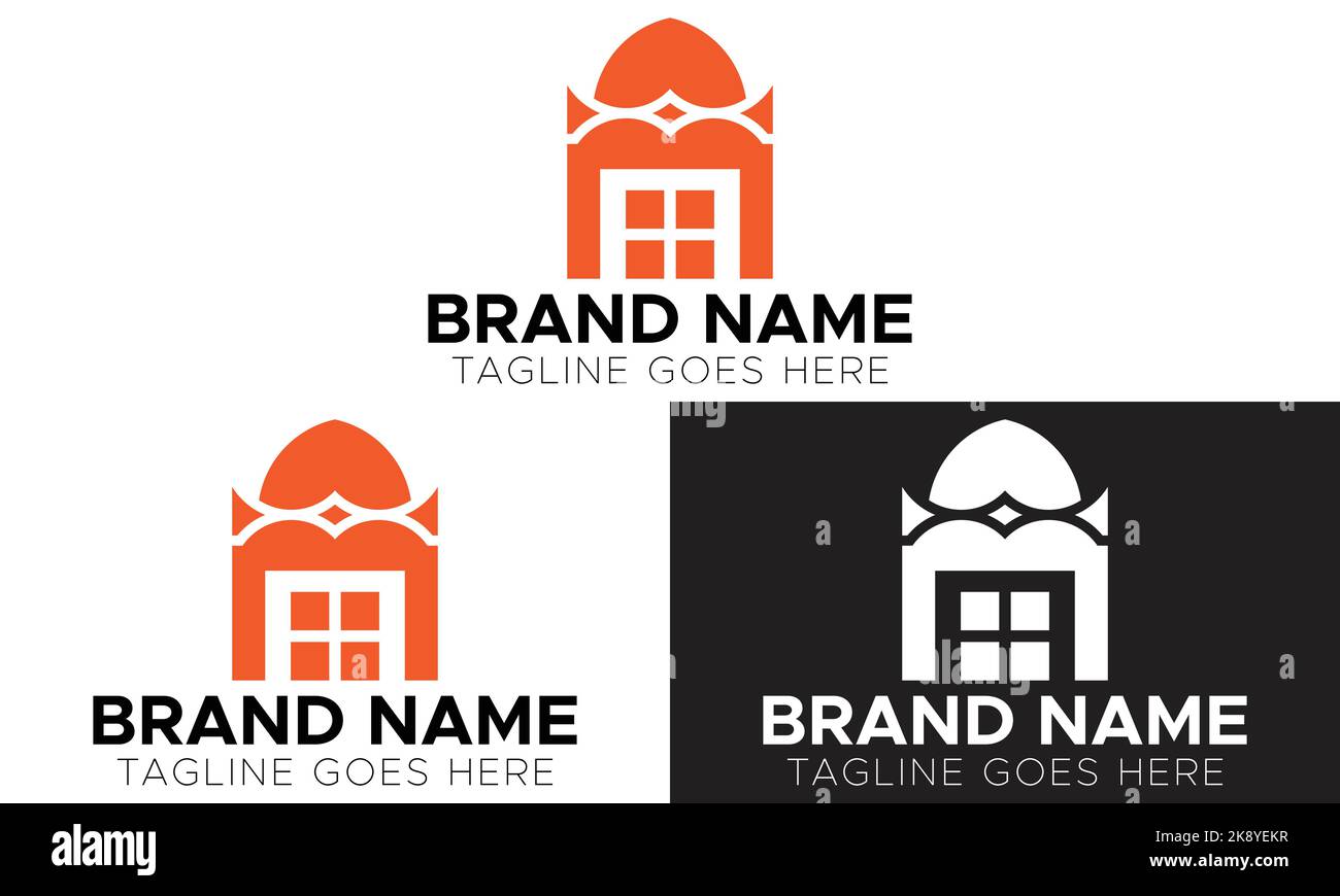 Modern smart home logo design, home icon vector Stock Vector