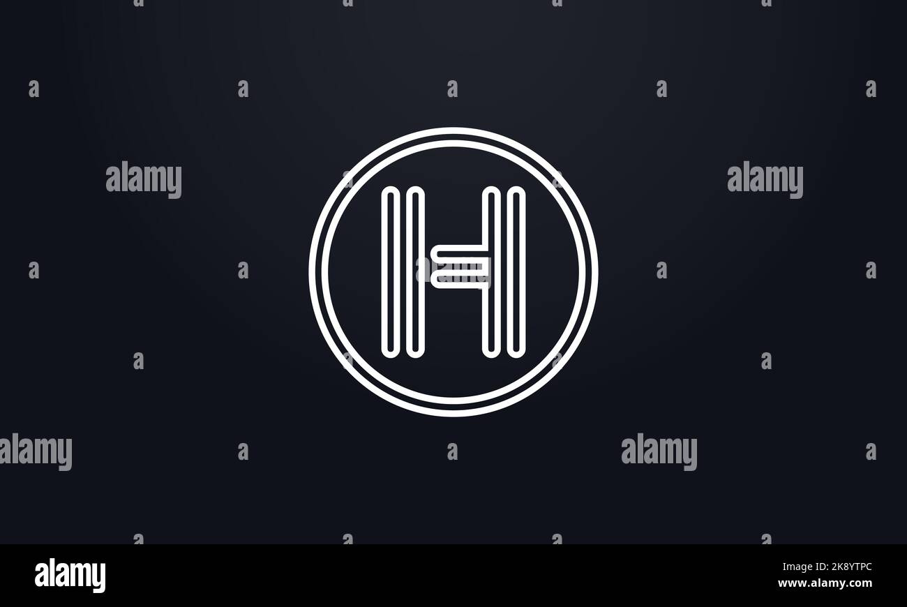 Circle and line logo vector with circle and unique 2d flat icon symbol for brand and business