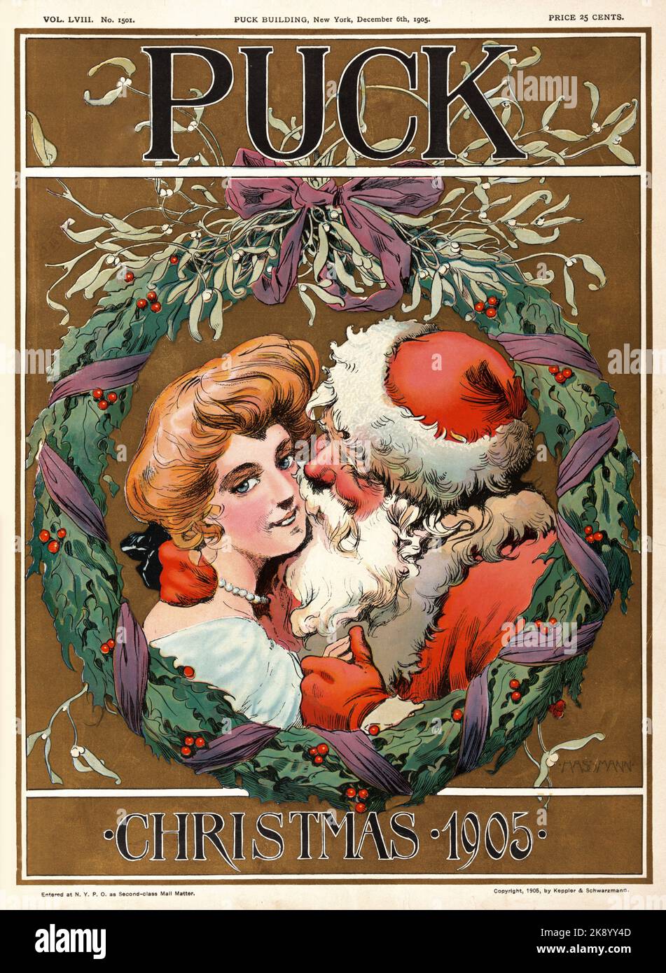 Puck Christmas cover 1905 - Artwork by Carl Hassmann - Illustration ...