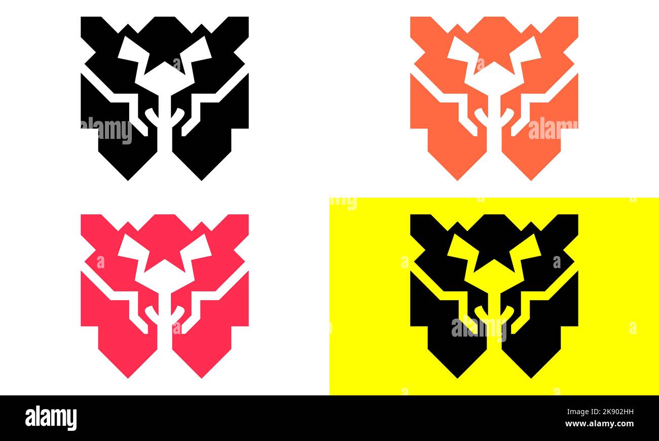 tiger logo design , tiger icon design vector Stock Vector