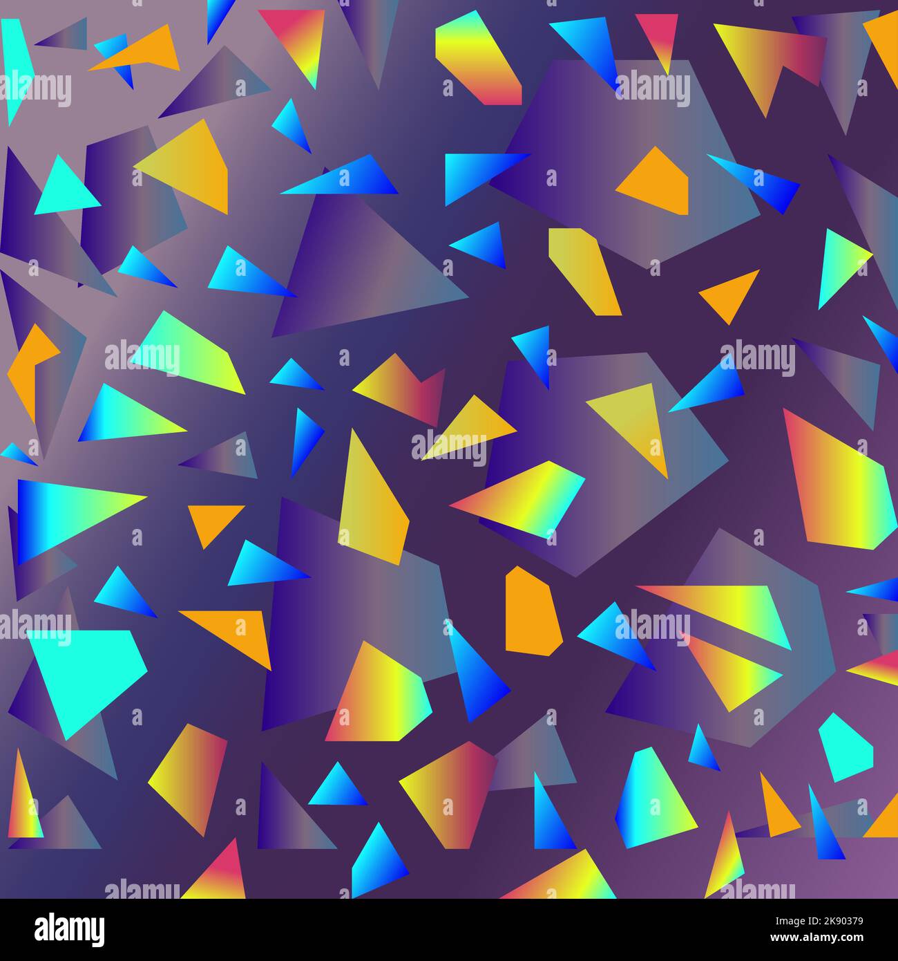 Pattern made of triangles with rainbow effect, beautiful vector cristal ...